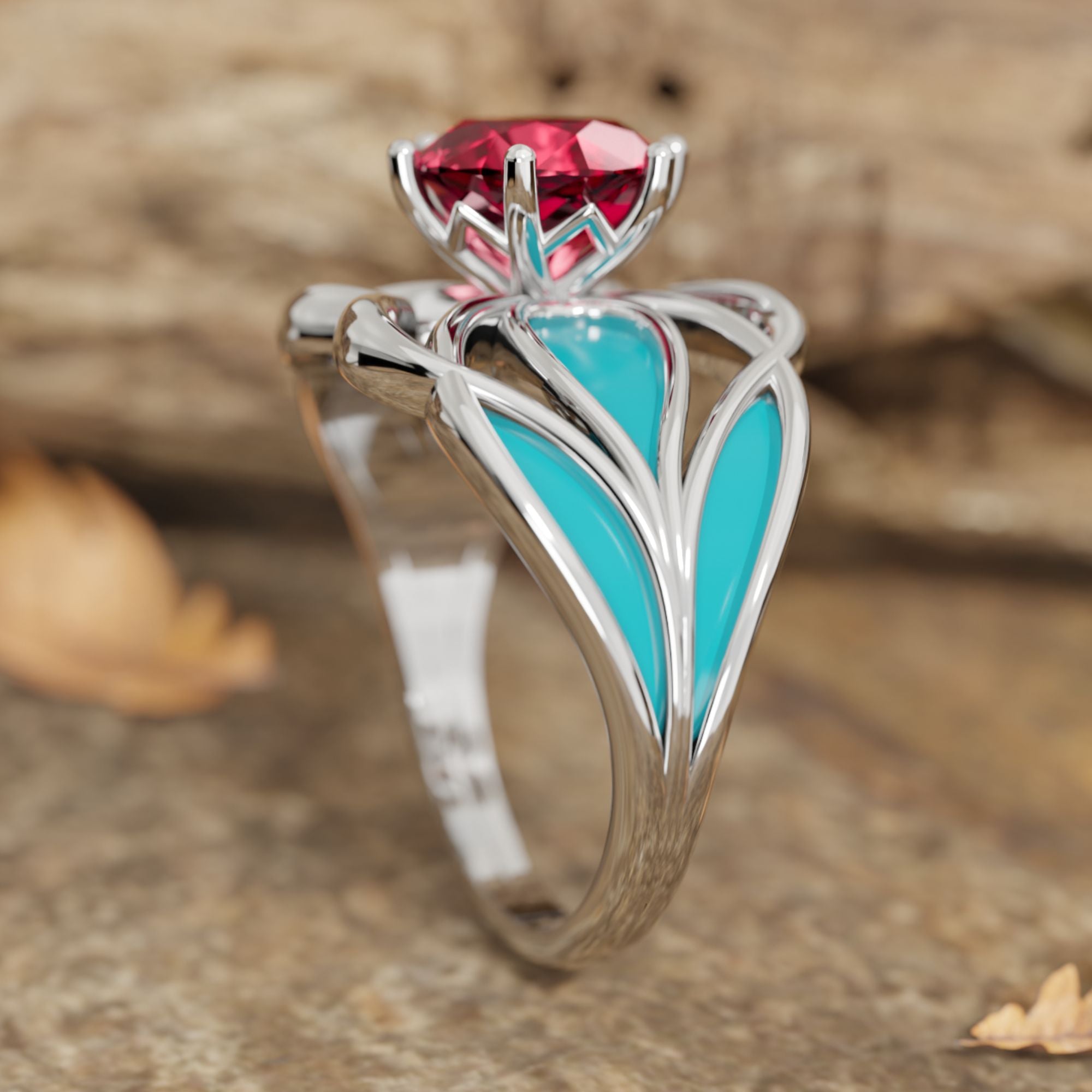 Wild Surges Ring - Ruby - Serene Western