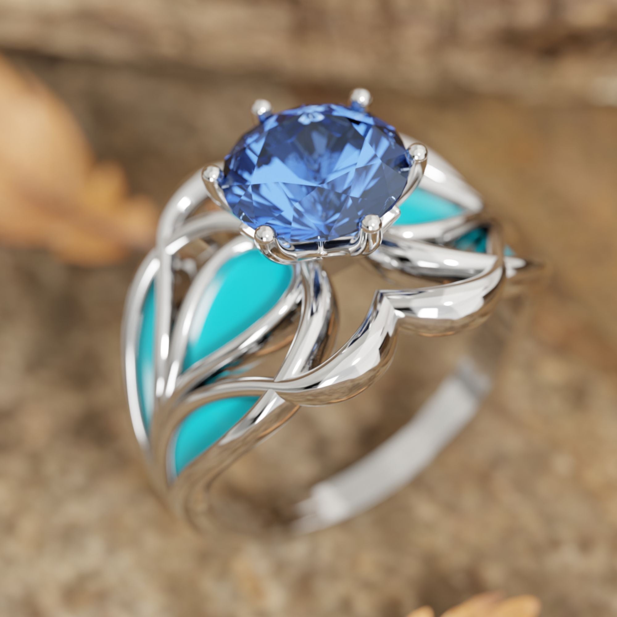 Wild Surges Ring - Sapphire - Serene Western