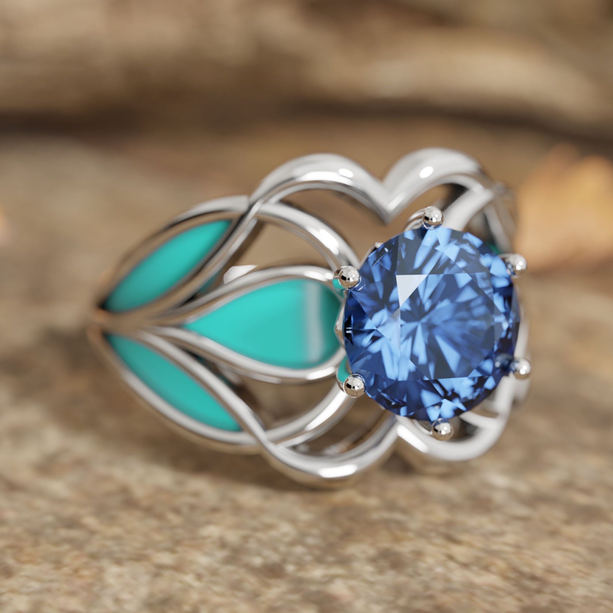 Wild Surges Ring - Sapphire - Serene Western