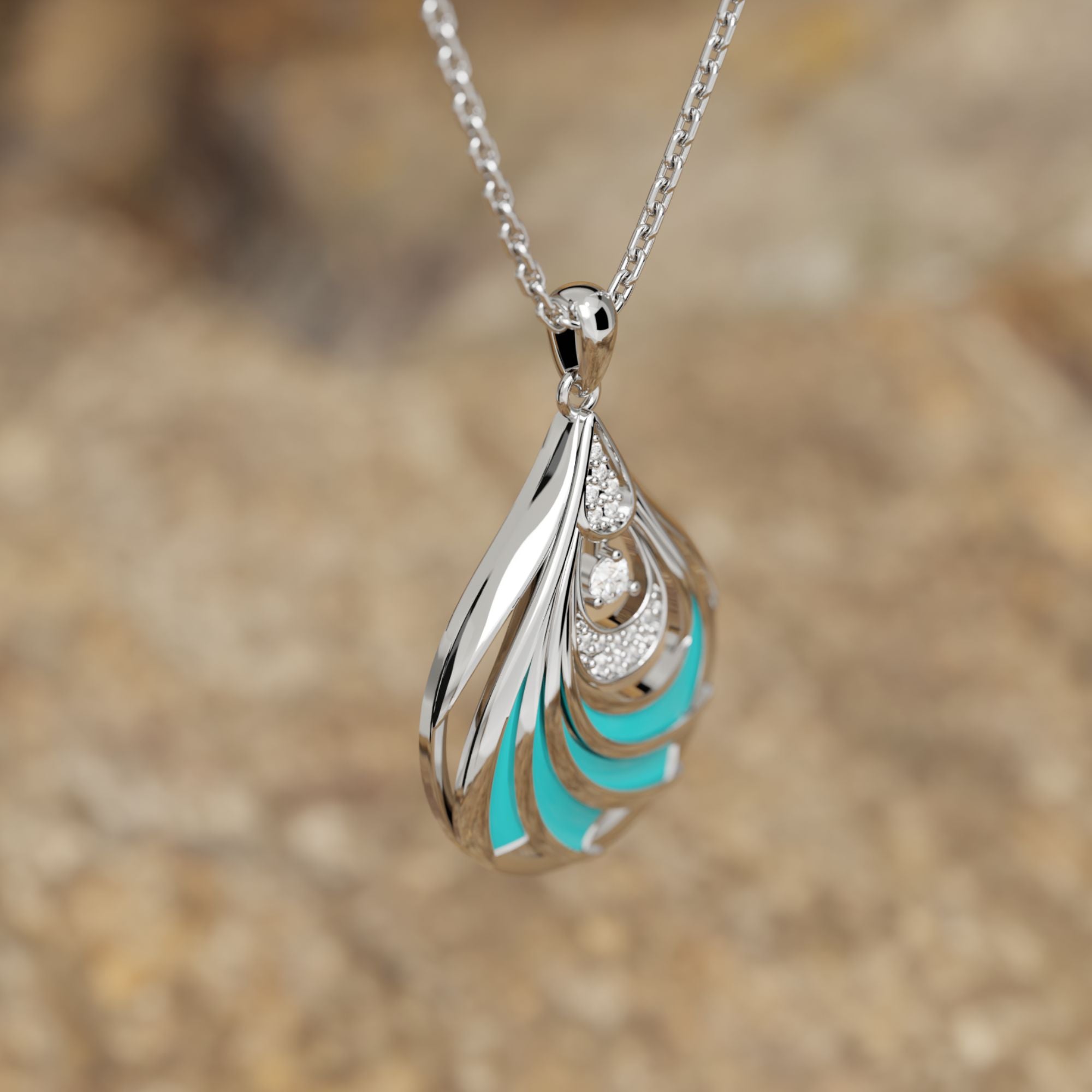 Zephyr Teardrop Necklace - Serene Western