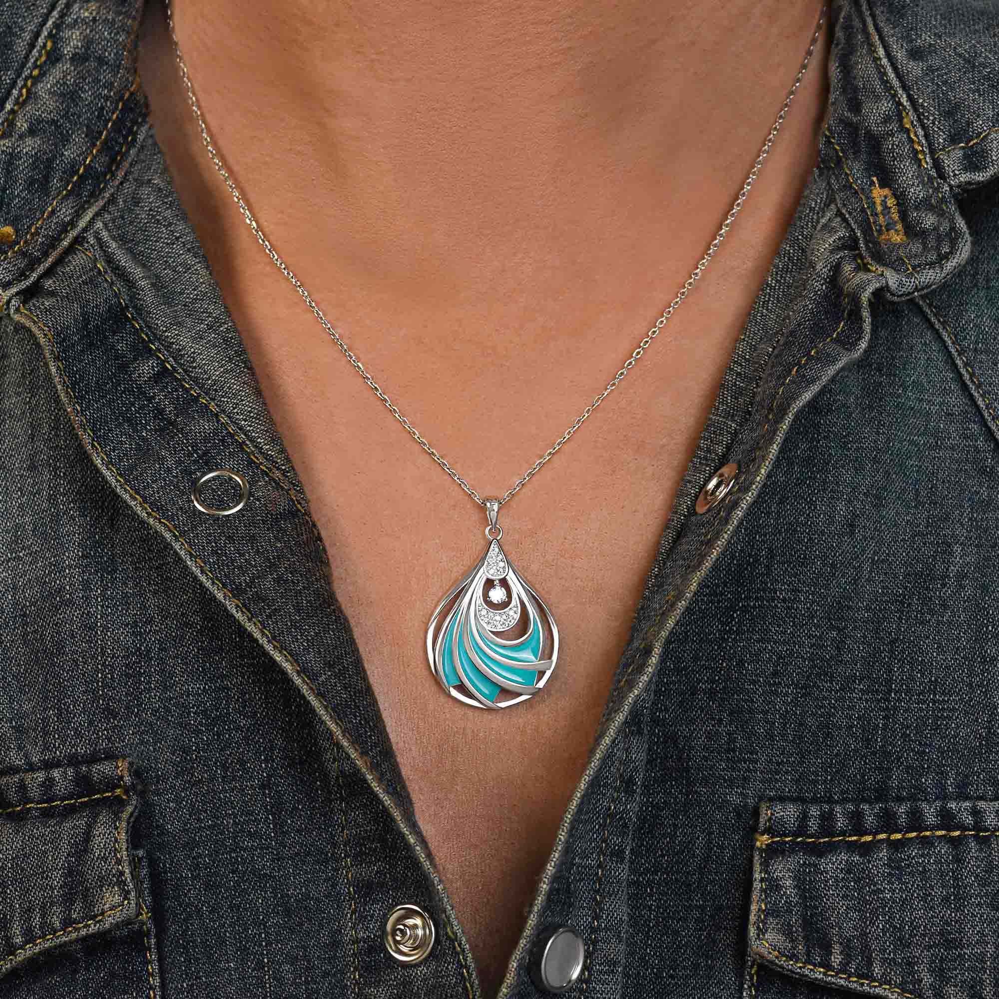 Zephyr Teardrop Necklace - Serene Western