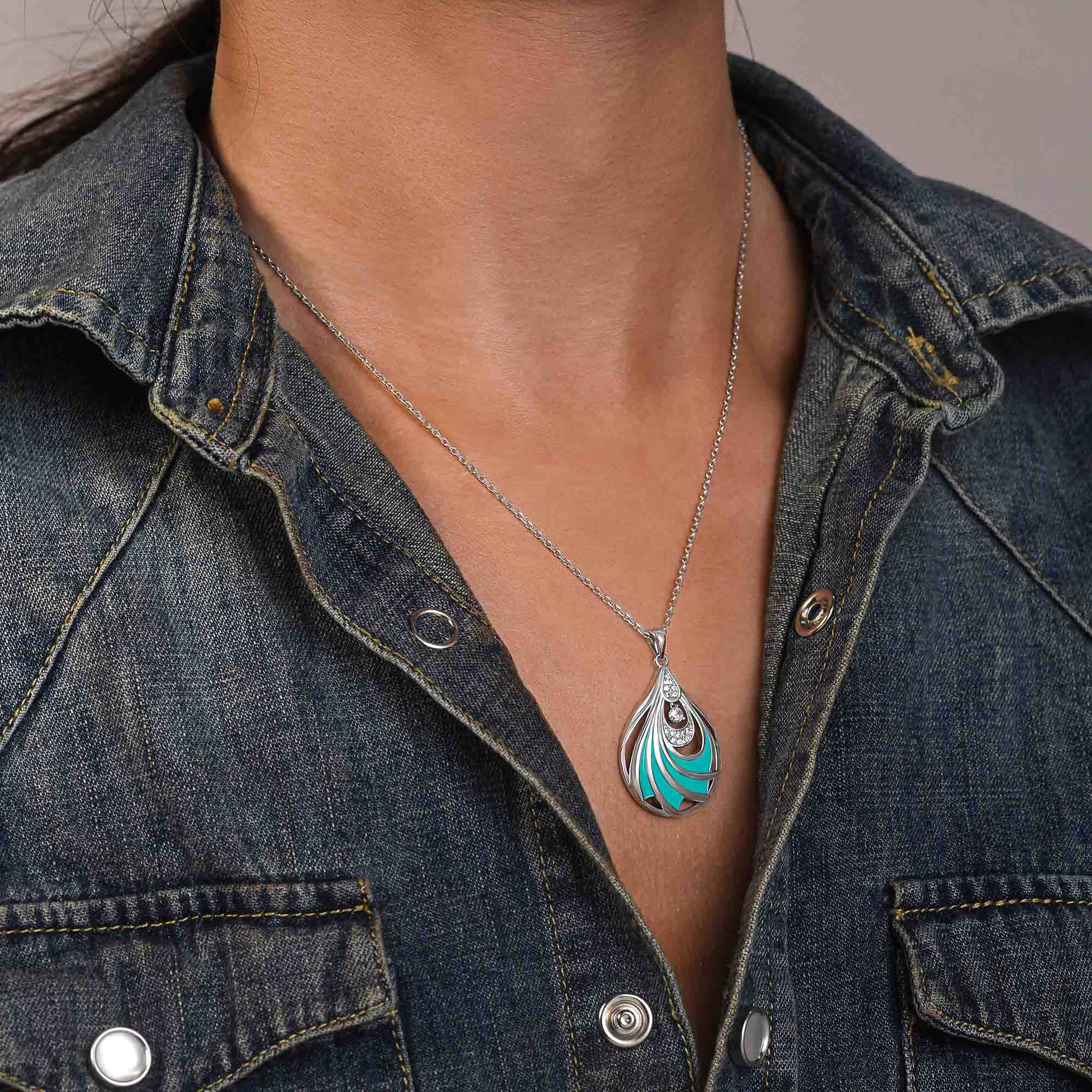 Zephyr Teardrop Necklace - Serene Western