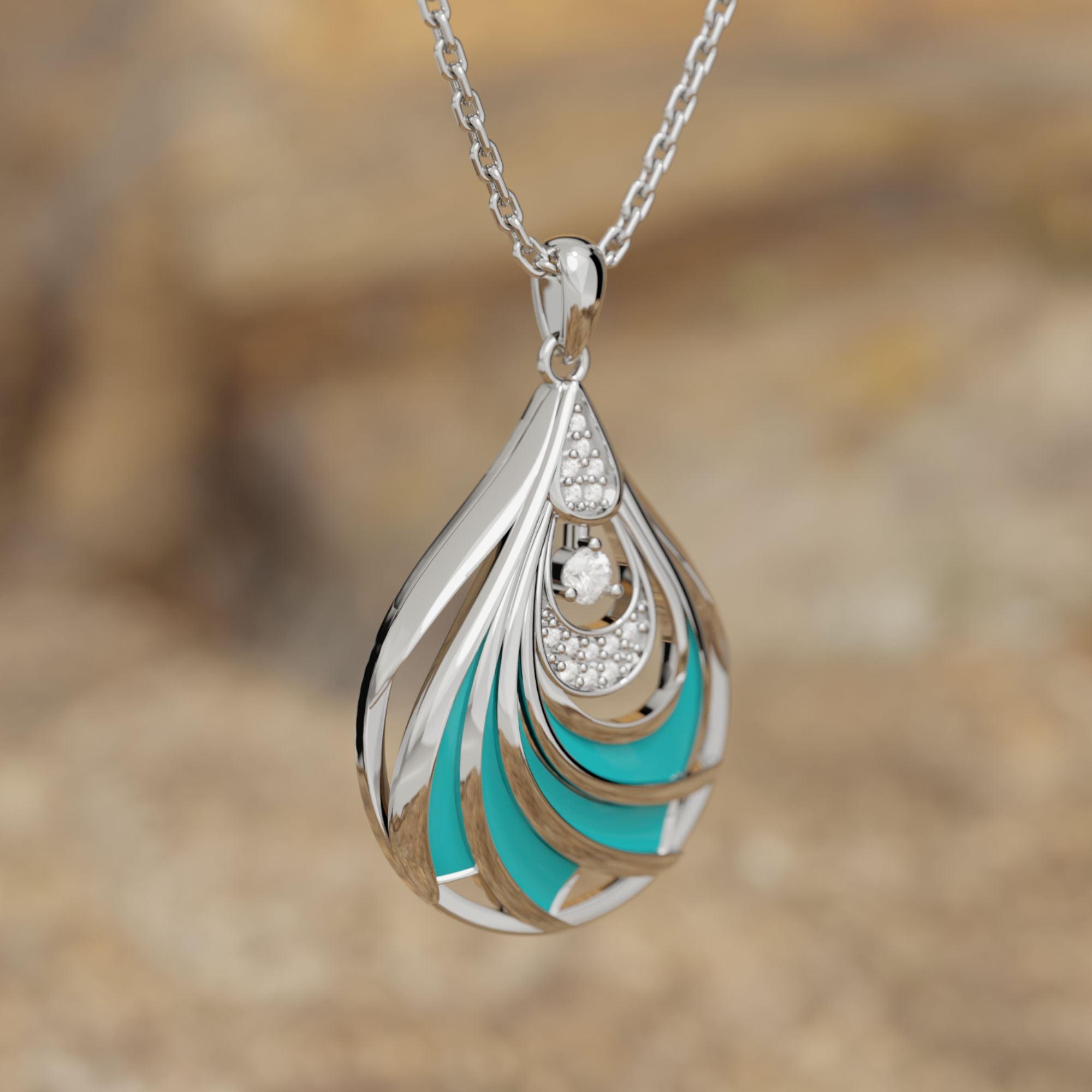 Zephyr Teardrop Necklace - Serene Western