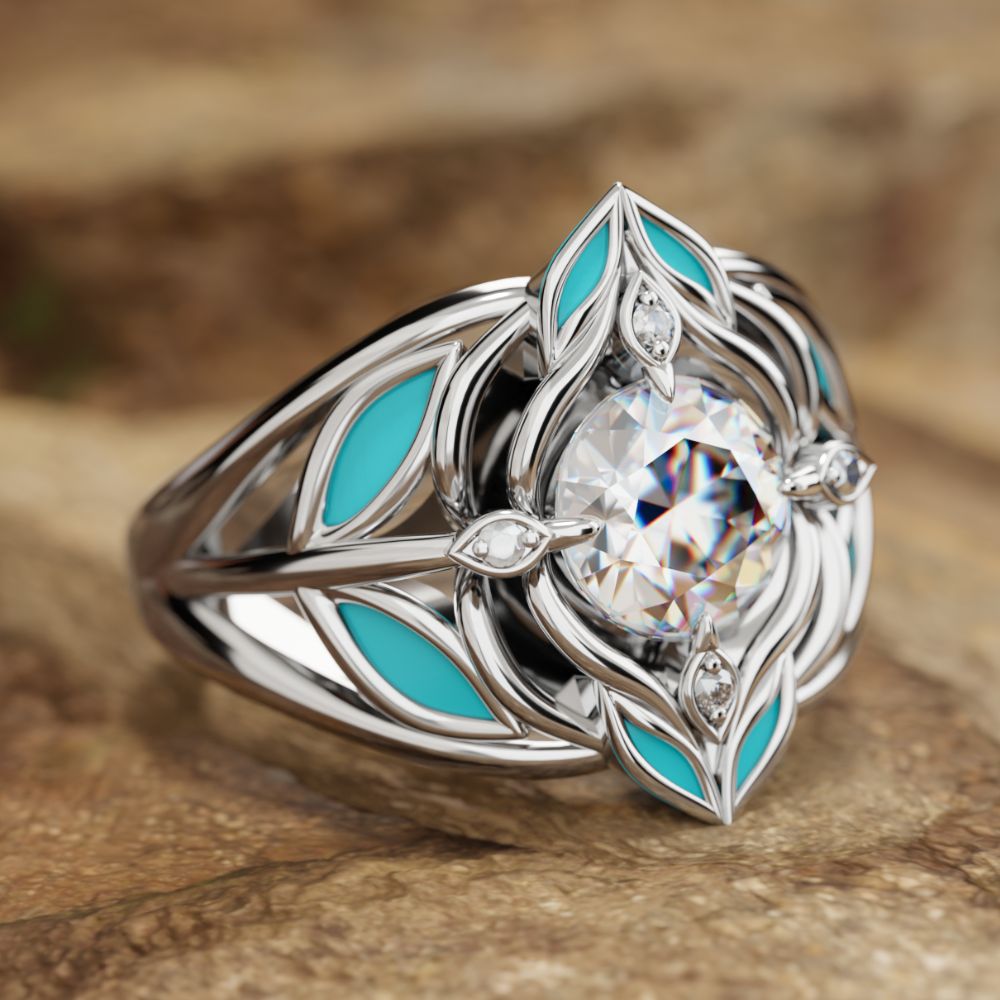 Blue Rose Ring - Serene Western