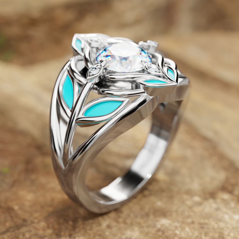 Blue Rose Ring - Serene Western