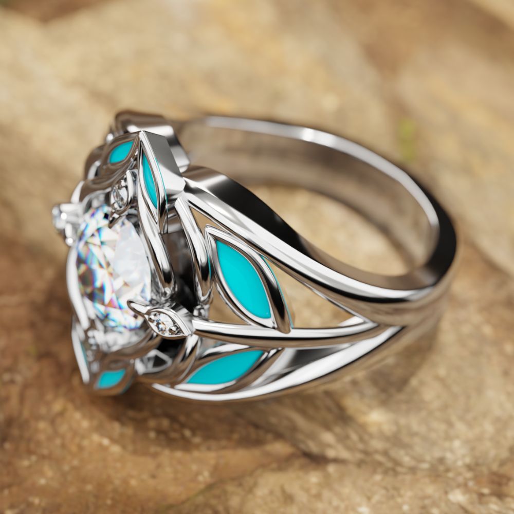 Blue Rose Ring - Serene Western