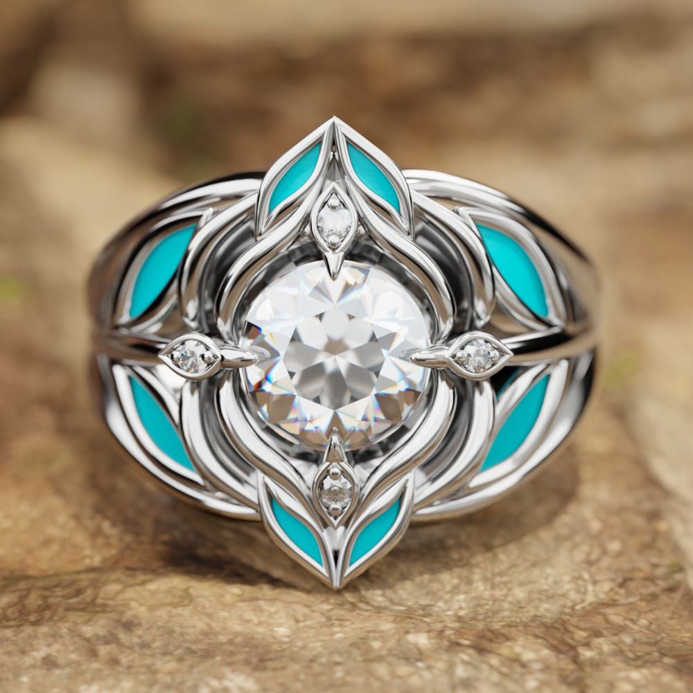 Blue Rose Ring - Serene Western