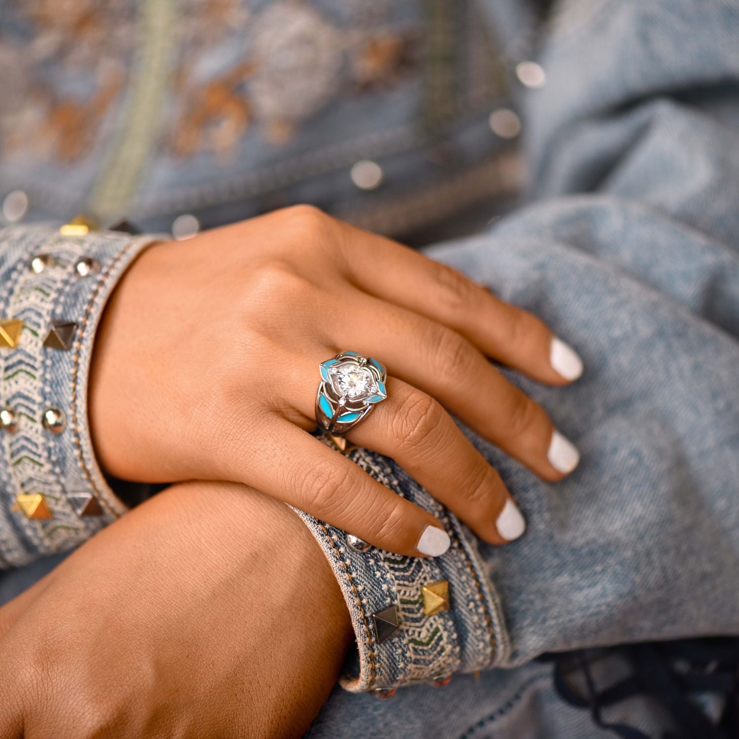 Blue Rose Ring - Serene Western