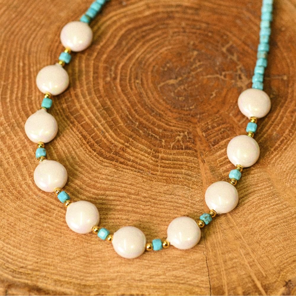 Lagoon Pearlescent Necklace - Serene Western