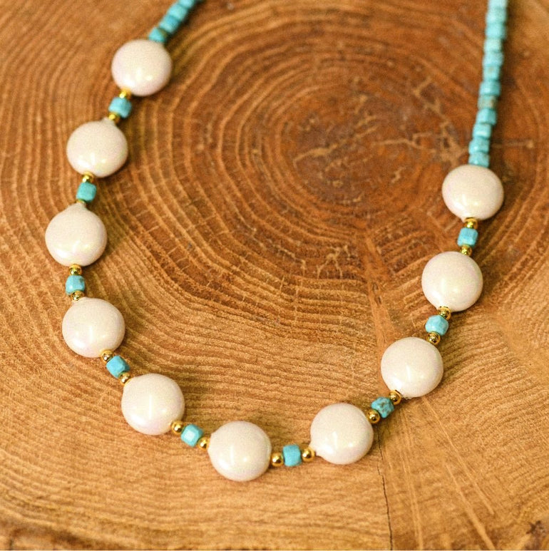 Lagoon Pearlescent Necklace - Serene Western