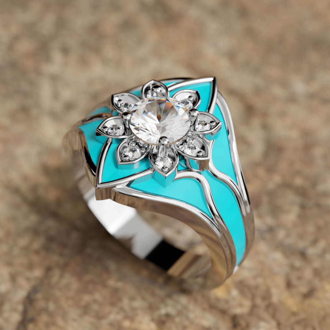 Mountain Blossom Ring - Serene Western