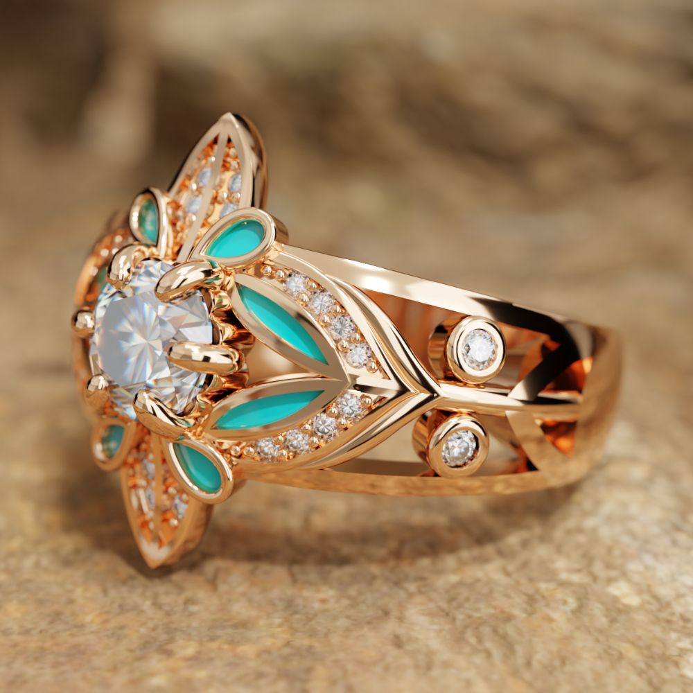 Radiant Bud Ring - Serene Western