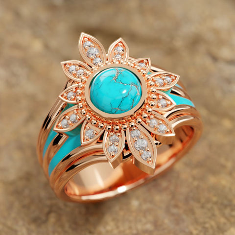 Serene Sunflower Ring